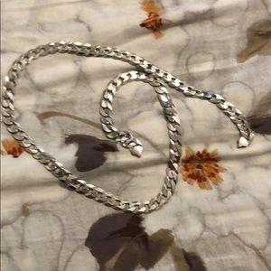 925 Silver curb chain 11mm 24inch
